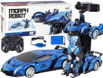 Mamido Auto Robot Transformers 2v1 na dálkové ovládání RC 1:10 modrá