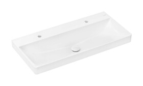 HANSGROHE - Xelu Q Umyvadlo 100x48 cm, bez přepadu, 2 otvory pro baterii, SmartClean, bílá 61040450