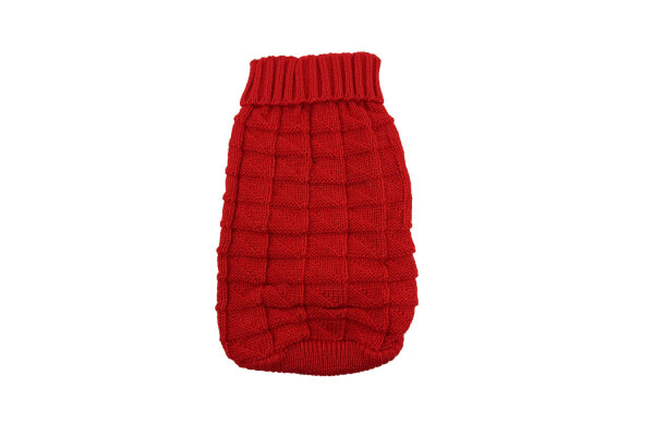 Cuddly svetr pro psa Barva: Červená, Délka zad (cm): 29-31, Obvod hrudníku: 32 - 44 cm