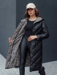 Dámský zimní prošívaný kabát s kapucí CELESTIE černý FashionStreet TY4513 XXL