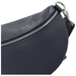 Módní dámská kožená ledvinka Sotiria, tmavě modrá