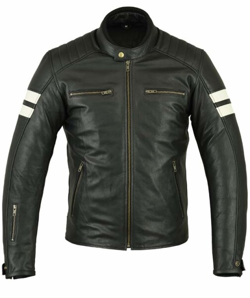 Pánská Kožená Bunda Legend Brixton Černá Velikost: 2XL