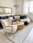 Ferm Living Exkluzivní set: váza Fountain Off White + aranžovací kroužek Hanataba, krémová barva
