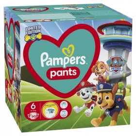 Pampers Pants Paw Patrol 14-19 kg (60ks) / Plenkové kalhotky / Velikost 6 (14-19 kg) (8006540863657)