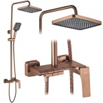 REA - Sprchový set PREMIUM JOE Brush Gold REA-P4409