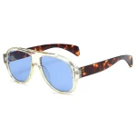 VeyRey Pilotky sluneční brýle Monoeet čirá obruba modrá skla (8596545423784)