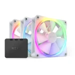 NZXT F120 RGB Triple Pack bílá / Ventilátor / 3x 120mm / Fluid Dynamic Bearing / 27.5 dB @ 1800 RPM / 50.18 CFM (RF-R12TF-W1)