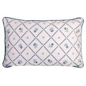 Strömshaga Bavlněný povlak na polštář Lovisa Blue / white 60 × 40 cm, modrá barva, textil
