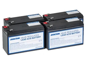 AVACOM RBC155 4 ks / Baterie pro UPS / renovační kit / náhrada APC RBC155 (AVA-RBC155-KITB)