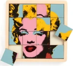 GALISON Posuvné dřevěné puzzle Andy Warhol: Marilyn