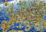 Puzzle Šílená mapa Evropy 500 dílků