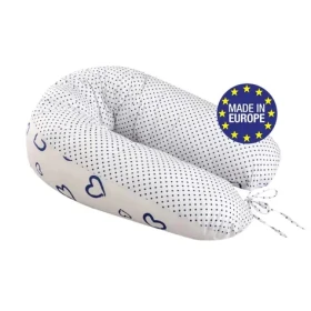 Bomimi ADOS kojící polštář 150x30, SRDÍČKA-puntíky modrá/bílá (BO2311WBLU102)