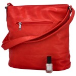 Stylová dámská koženková crossbody kabelka Harwen, červená