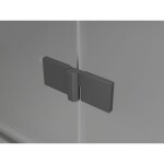 MEXEN/S - Lunar L sprchové dveře křídlové pravé 135 cm, transparent, grafit metal 834L-135-000-95-00-P