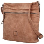 Trendy dámská koženková crossbody kabelka Tomila, růžová