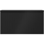 MEXEN/S - Rivel koupelnová skříňka pod umyvadlo 90 cm s deskou, 1 šuplík, reliéf , černá mat 91A20-09047-1-BFC71