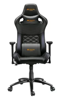 CANYON Nightfall CND-SGCH7 černo-oranžová / herní židle / kovový rám / sklon 90-150° / max. 150 kg / PU kůže (CND-SGCH7)