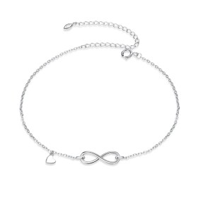 Stříbrný náramek Infinity Love, stříbro 925/1000, nekonečno, Stříbrná Nastavitelná