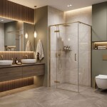 REA - Sprchový kout Bruno 100x80 Brush Gold REA-K3601