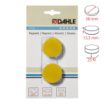Dahle magnet přídržný, Ø 38 mm, 25 N, 2 ks, žlutý
