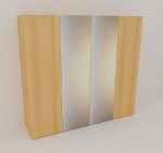 Nábytek Mikulík Skříň GRANDE 240cm - bezúchytkové otevírání + 2x zrcadlo - bílý lesk, antracit, aj.