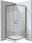 DEANTE - Funkia Evo čtvercový kout s vaničkou, 80x80 cm – vzor pruh KYCZDE88P