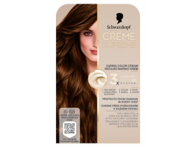 Schwarzkopf Creme Supreme Pečující barvicí krém 6-68 tmavá karamelová blond