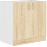 Spodní skříňka pod dřez Sára 80 ZL 2F BB Barva korpusu: Bílá, Barva dvířek: Dub Lefkas