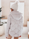 Dámská zimní bunda LOVEWARM krátká prošívaná s kapucí bílá FashionStreet TY5042 XXL