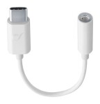 Adaptér Cellularline Music Enabler z konektoru USB-C na 3,5 mm jack, bílá