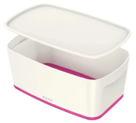 LEITZ Úložný box s víkem "MyBox" bílá-růžová malý