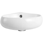 CERANO - Umývátko keramické - nástěnné, rohové - Livia - bílá lesklá - 41x39,5 CER-680347