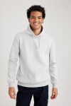 DEFACTO Regular Fit Shawl Collar Thick Sweatshirt