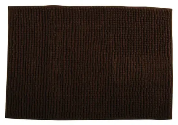 MSV CHENILLE koupelnová předložka 60 x 90 cm hnědá / polyester / protiskluzová