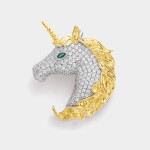 Luxusní brož ve tvaru jednorožce Amalthea, Stříbrná