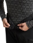 Dámské merino spodky ICEBREAKER Wmns Merino 260 Tech Vertex High Rise Leggings AlpGeo, Black/Snow/J velikost: L