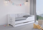 DumDekorace Dětská postel holčička s motýly 160x80 cm
