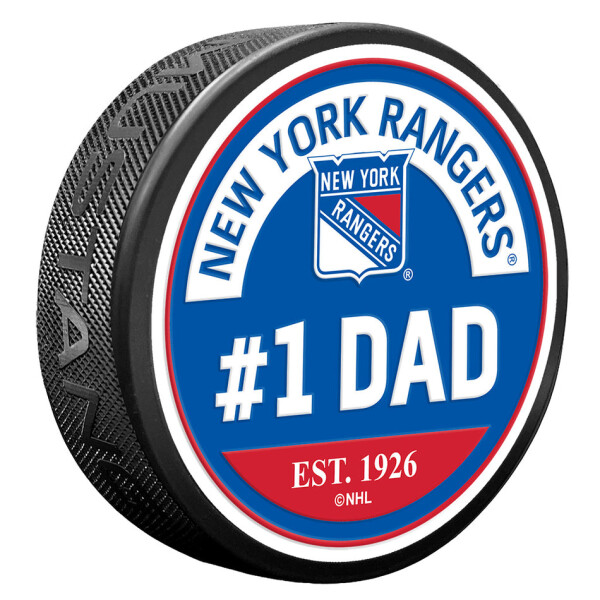 Mustang Puk New York Rangers NHL #1 Dad Textured Puck