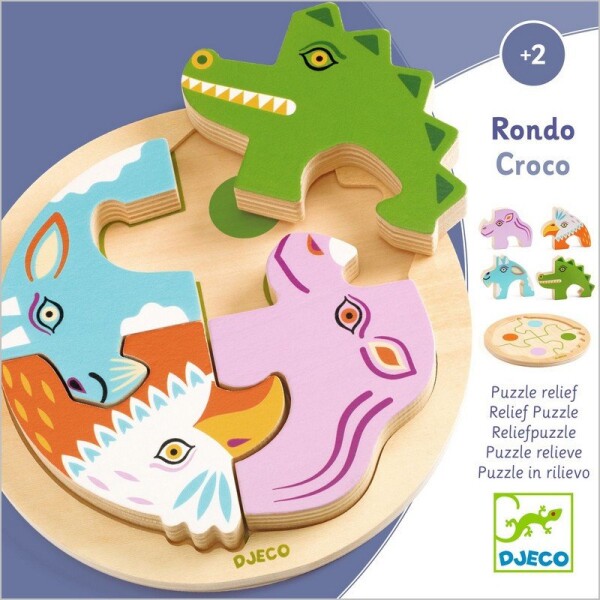 Dřevené puzzle Rondo Rhino