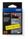Brother TZe-FX651 žlutá / Páska pro označení kabelů / černý tisk / 24 mm / 8 m / flexibilní (TZEFX651)