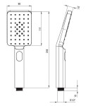 DEANTE - Therm černá - Sprchový sloup, s vanovou baterií, termostat NAC_N1HT