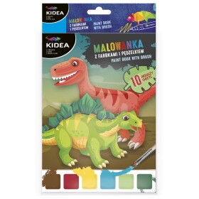 Kidea Kidea, MFPDKA, omalovánky s barvami a štětcem, dinosauři
