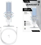 HyperX QuadCast 2 Frost / Stolní mikrofon / USB-C / RGB podsvícení / dotykové ztlumení / 3 m kabel (AN1D9AA)