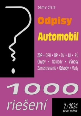 1000 riešení 2/2024 Odpisy, Automobil podnikateľ