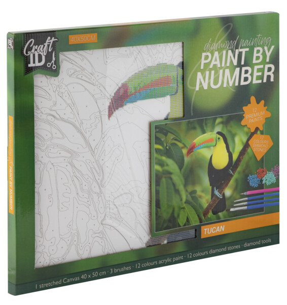 Diamantové malování tukan 40x50cm - Craft Creative
