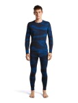 ICEBREAKER Mens Merino 260 Tech Vertex LS Crewe Chillwav, Midnight Navy/Lazurite/J (vzorek) velikost: M