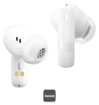 Baseus Bowie E20 bílá / Bezdrátová sluchátka / mikrofon / Bluetooth 5.3 / IPX5 (6932172655983)