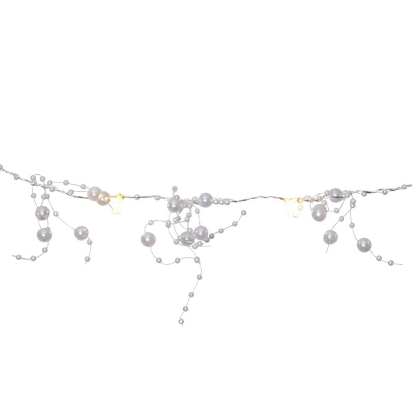Star Trading Světelný LED řetěz White pearls bílá barva kov plast