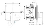 IDEAL STANDARD - Cerafine D Baterie pod omítku, chrom A7347AA