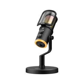 Genius MIC-S400U černá / Streamovací mikrofon / USB-C / Kardioidní / RGB (31700002400)